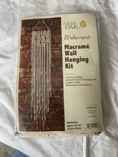 Solid Oak Make-tame-Macrame Wall Hanging Kit-Three Flowers