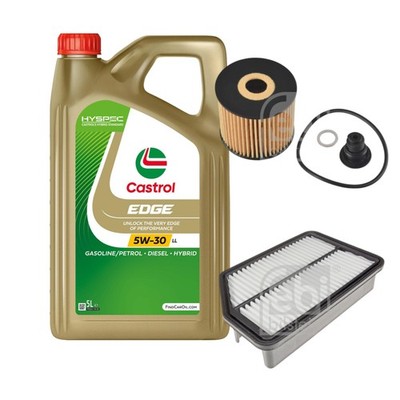 FEBI Inspektionspaket 5L Castrol EDGE Titanium FST 5W-30 LL für Hyundai i40 CW