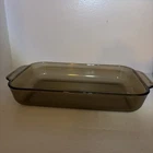 Pyrex 232-R Amber Glass 11”x7”x1.5” 2 Qt 2L Casserole Baking Pan Dish Vintage