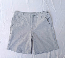 Cat Jack Boys Gray Chino Shorts Size 8 Cotton Adjustable Waist Pockets