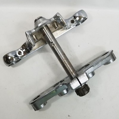 Chrome Triple Tree for Harley Davidson 41mm Tubes 9875 on Center Poss FX G2U