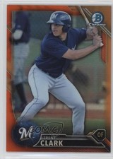 2016 Bowman Chrome Prospects Orange Refractor 18/25 Trent Grisham Clark 0g4