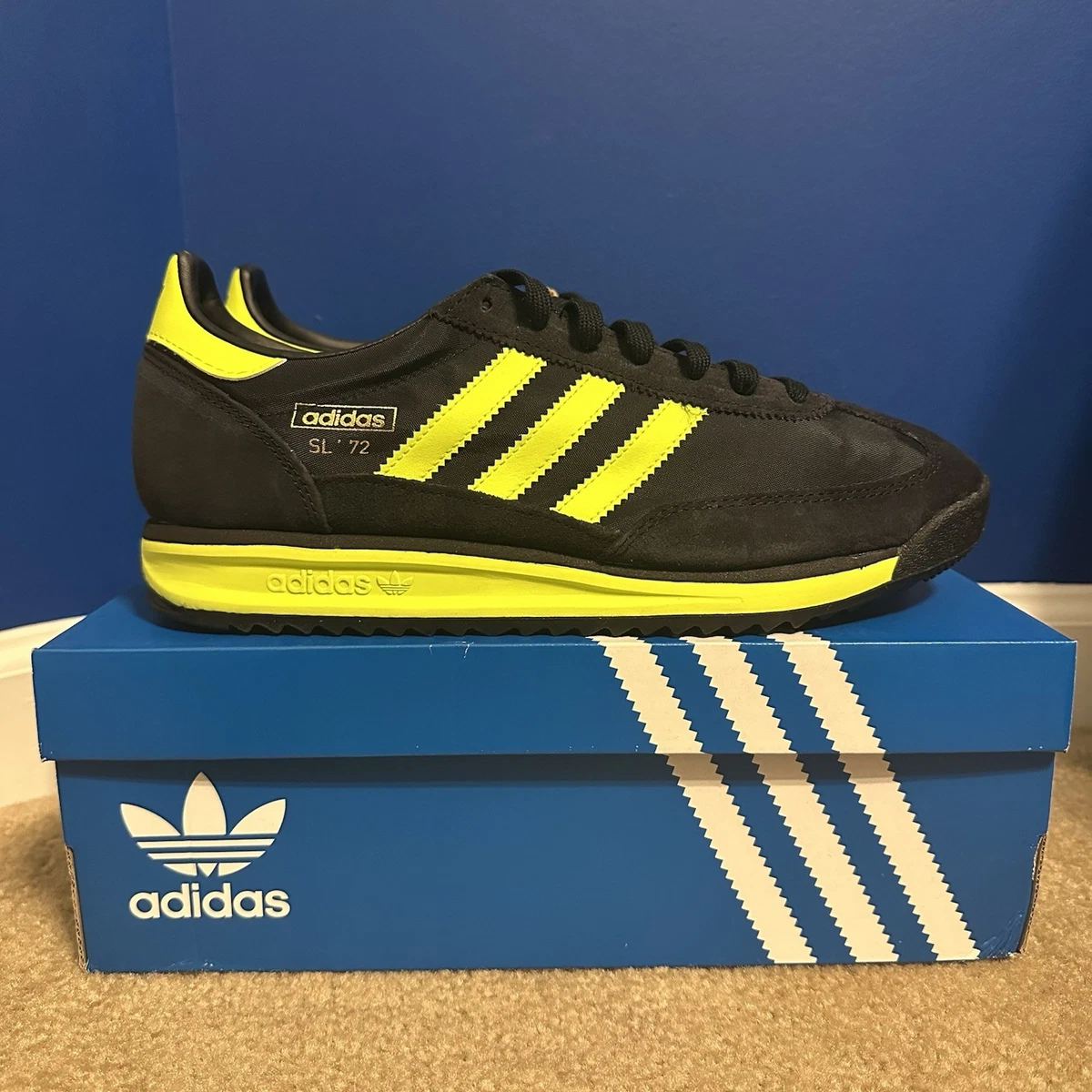 adidas SL72 Black Solar Yellow | eBay display picture 3