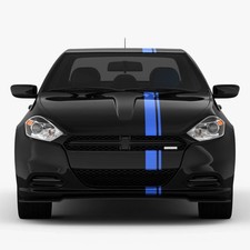 Blue Srt Mopar-style Rally Hood Racing Stripes For 2012-2017 Dodge Dart Charger Blue Srt Mopar-style Rally Hood Racing Stripes For 2012-2017 Dodge Dart Charger