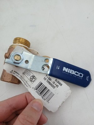NIBCO NL95806 T-585-70-HC 1/2 Inch Threaded Ball Valve Blue Handle Brass New