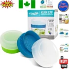 Versatile Kefir Caps 2 Pack - Eco-Friendly Mason Jar Lids with Strainer