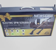 New Huing Electric Spin Scrubber 8 in 1 Cleaning Bathroom Cordless Power Scrub
