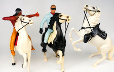 VINTAGE 1950's HARTLAND LONE RANGER HORSE 7 Piece Collection SEMI FULL Rearing
