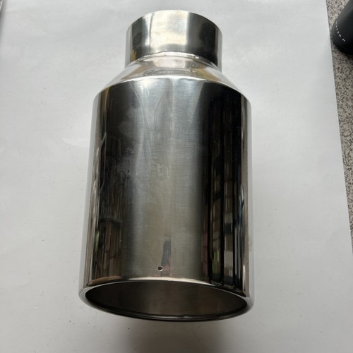 LCGP Exhaust Tip 5" Inlet 8" Outlet 15" Long Rolled End Angle Cut Bolt On - Bild 8 von 11