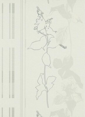 Erismann Tapete 6853-01 Weiß Grau Floral Vliestapete Vlies