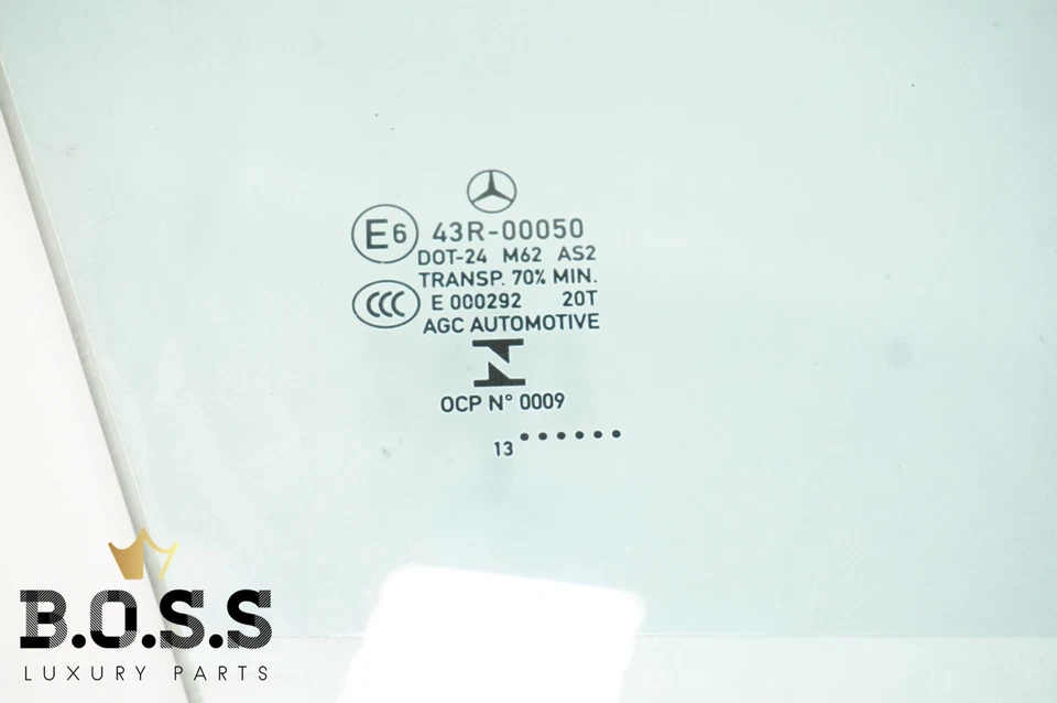 2012-2018 MERCEDES-BENZ CLS550 W218 RIGHT PASSENGER FRONT DOOR WINDOW GLASS OEM - Image 3 of 4