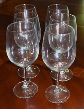 Set of 6 Clear Wine Glasses