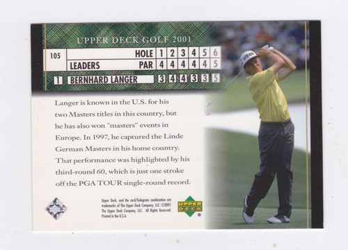 2001 Upper Deck Golf - Finish your set - #1 to #200 + inserts - Picture 211 of 491