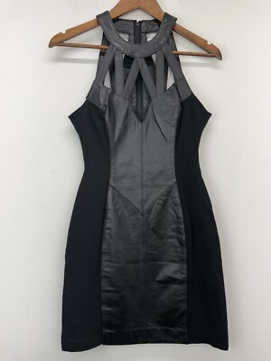 Wallis Bodycon Dresses WALLIS Black Burgundy Stretchy Bodycon