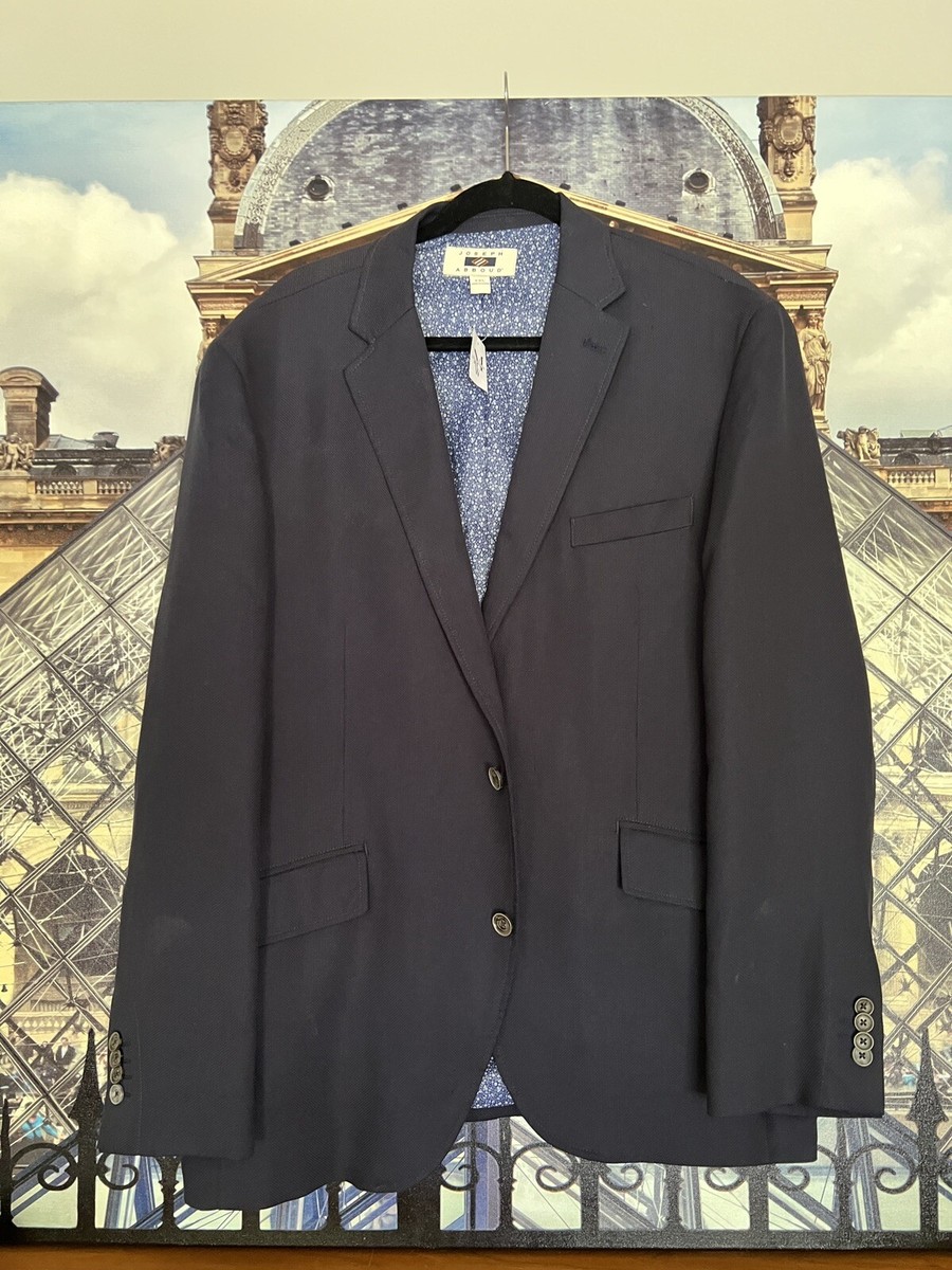 NEW JOSEPH ABBOUD MENS XXL LYOCELL SPORT COAT BLAZER SOLID NAVY