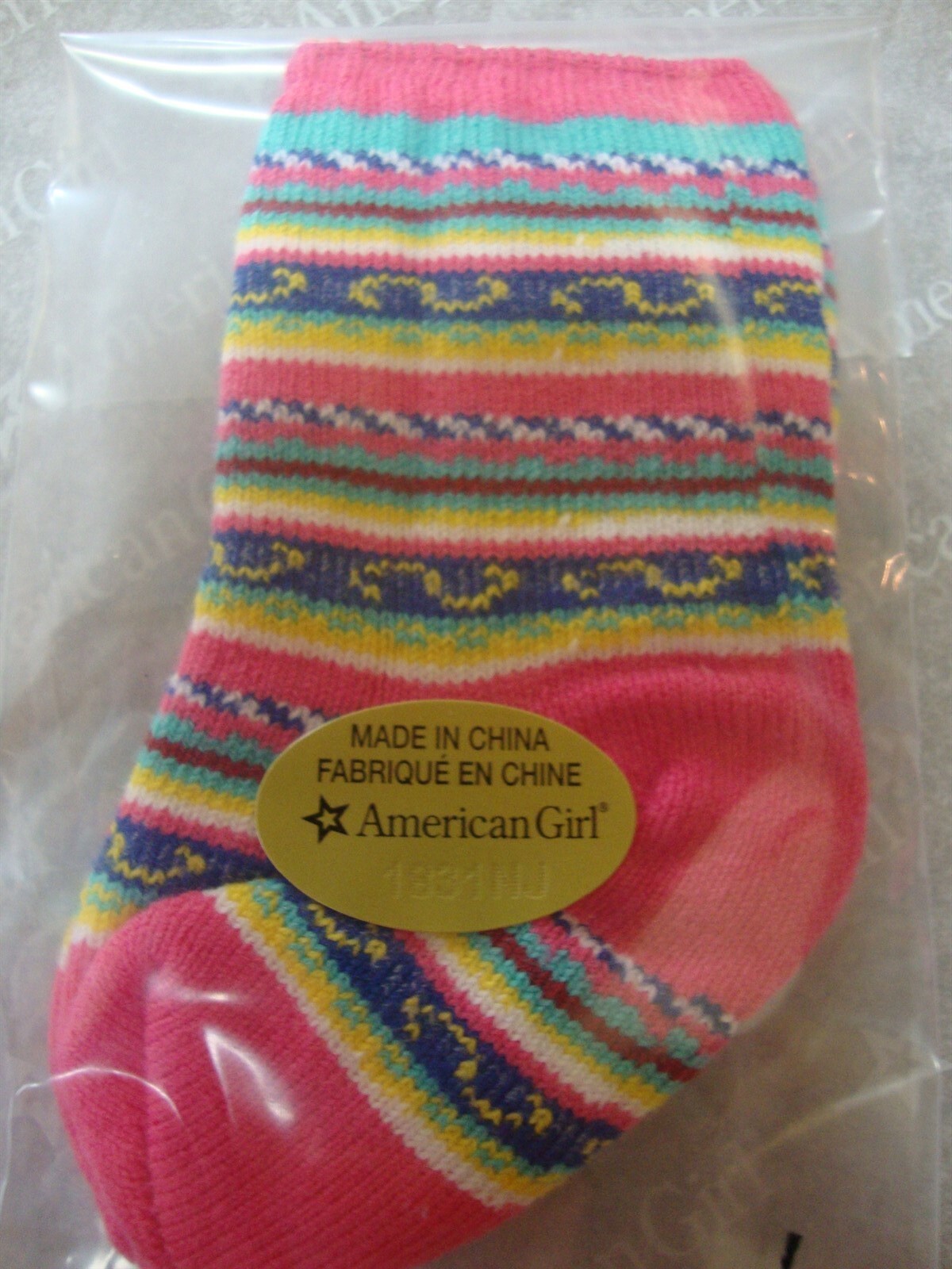 SAOLA American Girl 18" BAMBOLA a righe colorate CALZINI solo da Viaggiatore del Mondo Perù