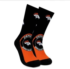Denver Broncos Socks Unisex One Size Fits Most NFL Football Teams