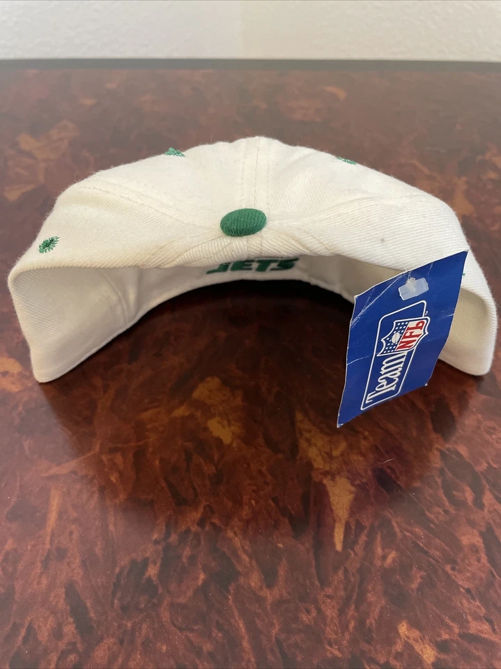 Sombrero ajustado vintage Annco doble logotipo New York Jets blanco verde EE. UU. Foto 3 de 4