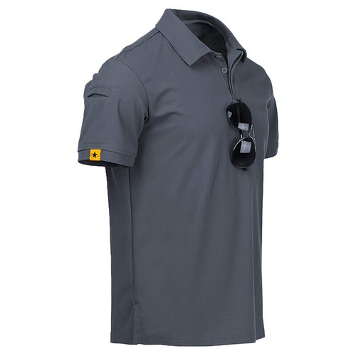 Tactical Mens Shirt Polo Short Sleeve Casual Quick Dry Combat Team Work T-Shirt - Picture 3 of 20