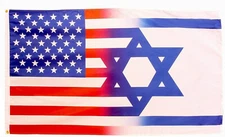 ISRAEL USA SOLIDARITY 3x5FT FLAG TOGETHER JEWISH AMERICAN JEW UNITED RELIGION