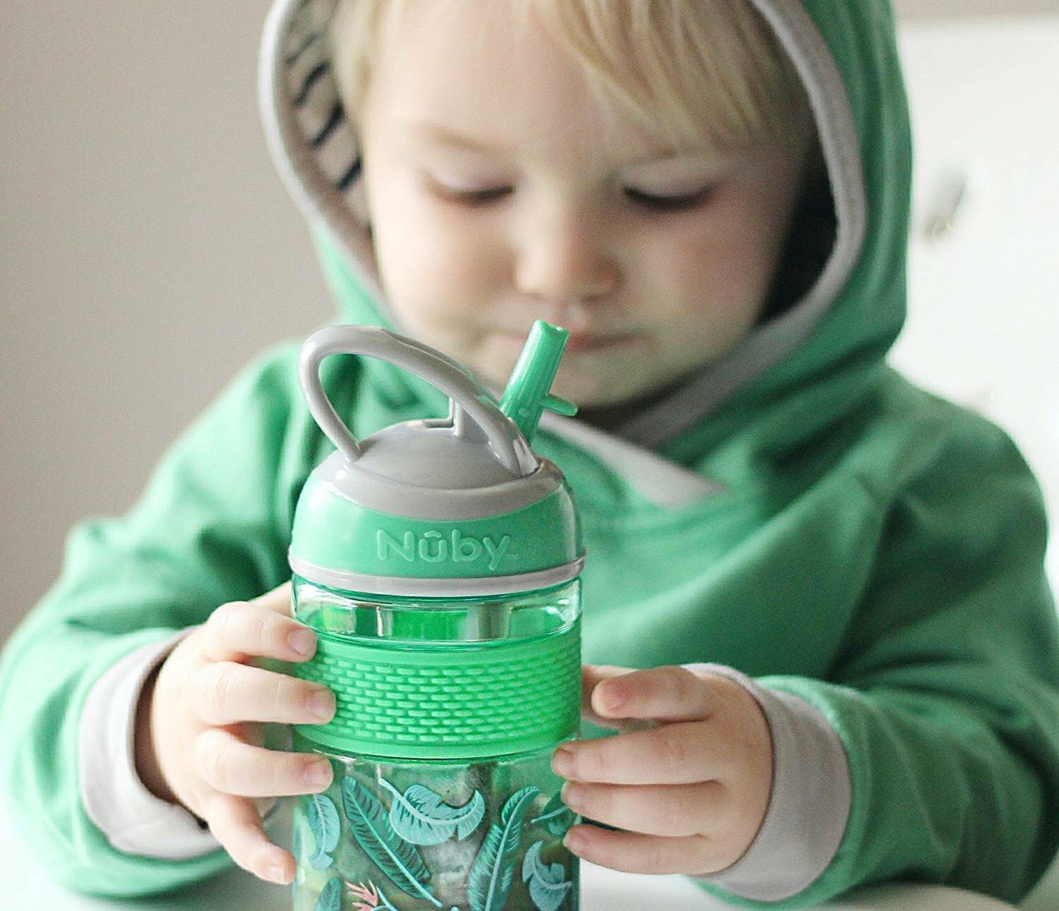 Nuby Thirsty Kids Flip-it Freestyle On The Go Water Bottle with Bite...