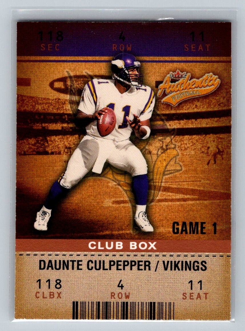 2003 Fleer Authentix Club Box Parallel #48 Daunte Culpepper /100 Vikings