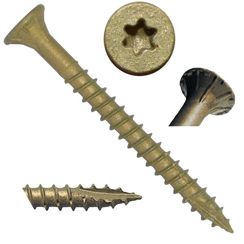 BRONZE STAR SCREWS: Exterior Torx/Star (ACQ) Coated Fence and Deck Wood Screws - Picture 21 of 115