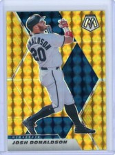 2021 Panini Mosaic Baseball Gold Mosaic Prizm #33 Josh Donaldson #02/10