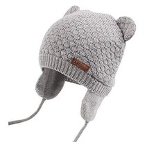 Warm Baby Hat Cute Bear Toddler Earflap Beanie for Fall Winter 0-6 Months, A...