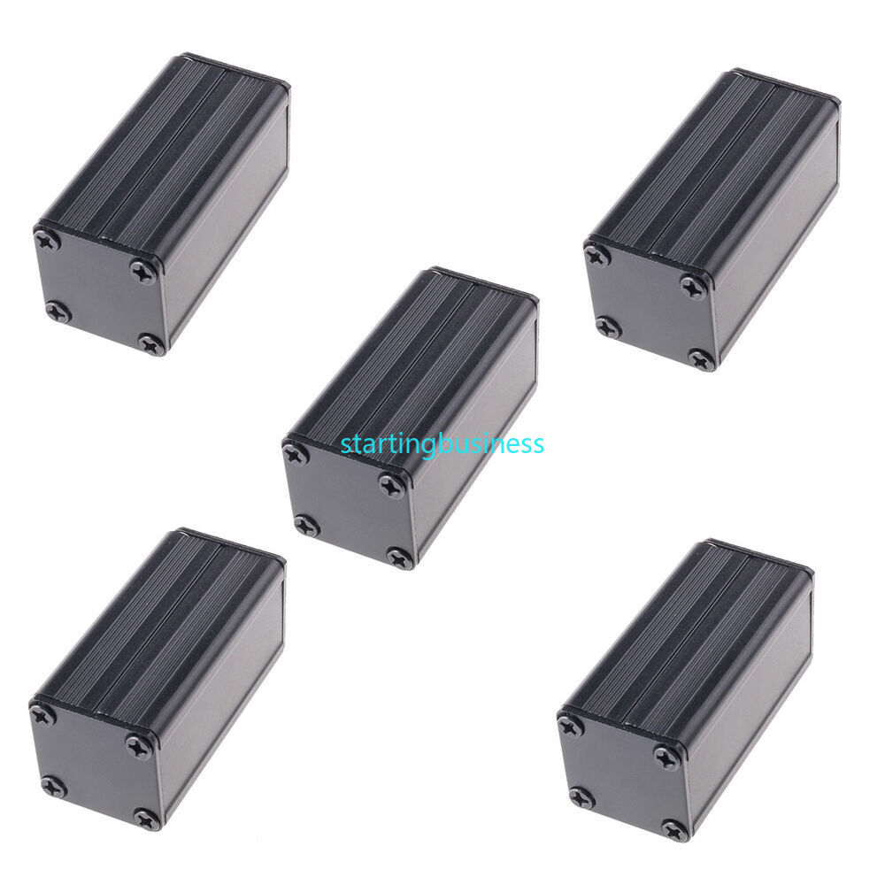 Black Extruded Aluminum Electronic Project Box – 50x25x25mm, Perfect For PCB & DIY Electronics