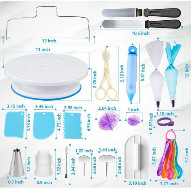 144 Pcs Kit de decoración para tartas de cocina Boquillas Rusas