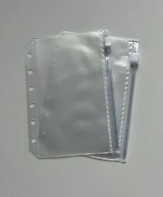 Filofax Pocket Sized - Set of 2 - Clear Plastic Pockets / Wallets - Free UK P&P