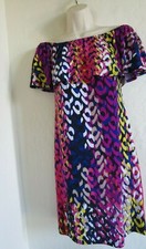 TRINA TURK OFF THE SHOULDER SLEEVES SHORT DRESS, #194511 MULTI, XS, NWT $128