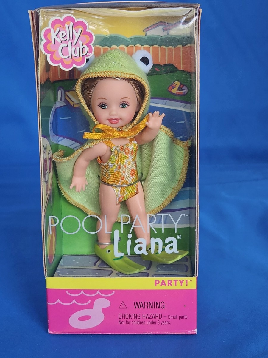 Pool Party Liana Kelly Club Doll Barbie Sister Mattel 2001 Frog