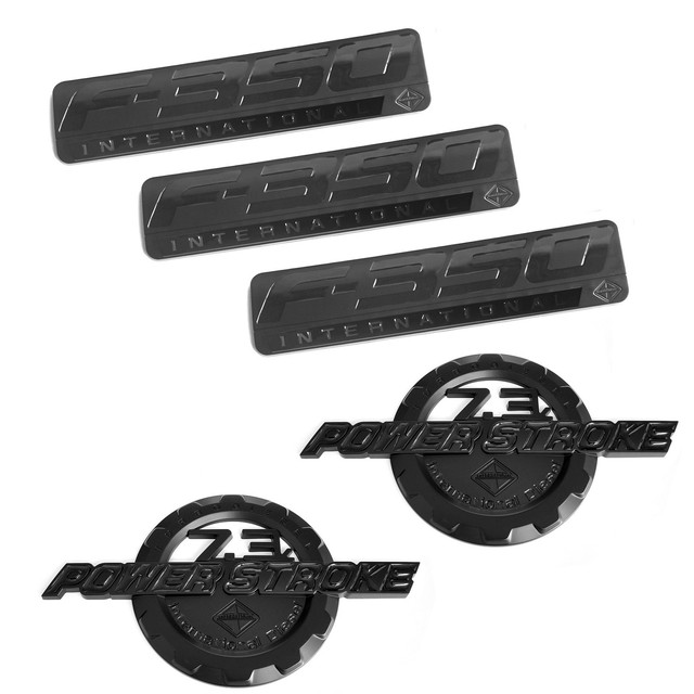 2x OEM Black 7.3l Powerstroke Emblem Power Stroke Badge Z for Ford F250