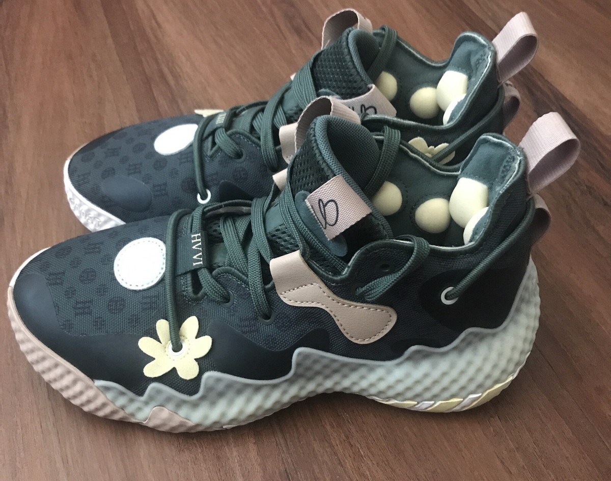 Adidas Harden Vol 6 Green Oxide Monogram Mens 5.5 Basketball  display picture 1