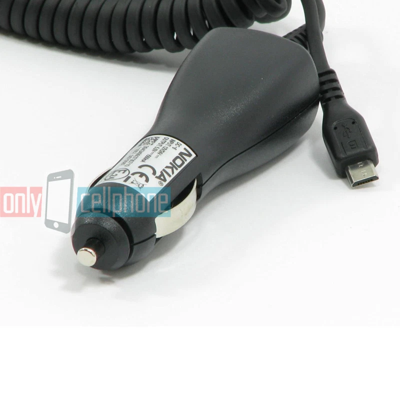 Новое автомобильное зарядное устройство Nokia Micro USB для Lumia 520 620 625 630 635 925 1020 1320 1520 - Изображение 3 из 4