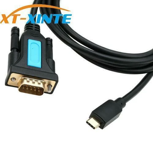 XT-XINTE 1.5m USB-C to RS232 DB9 Male Serial Adapter w/ Female-Female Connector - Image 3 of 4