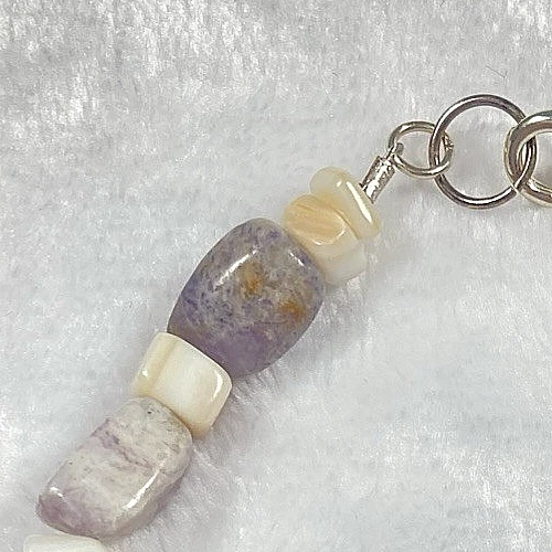 Nuevas piedras preciosas de cuarcita hechas a mano púrpura blanco piedras naturales playa bohemia Foto 3 de 4