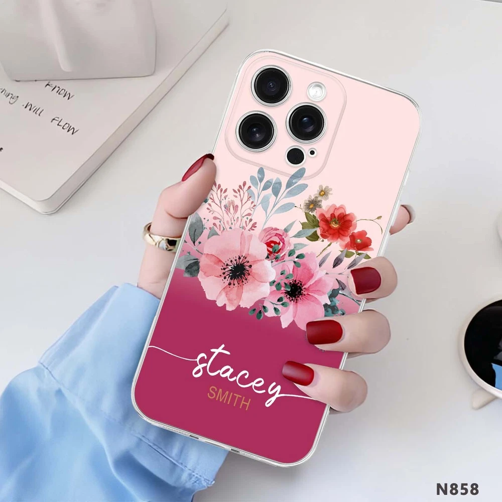 Floral TPU Phone Case for iPhone 15 16 Plus 14 13 12 11 XS Pro Max