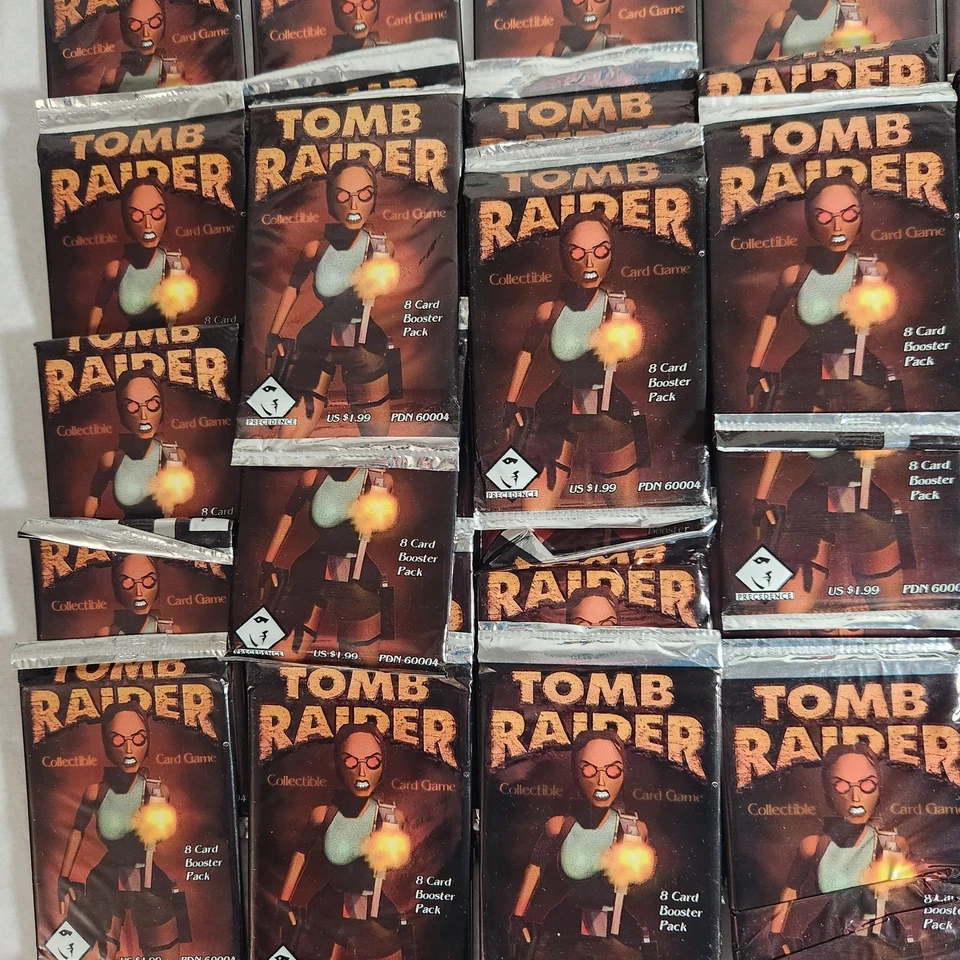 Tomb Raider CCG De Colección Enorme Lote De 50 Paquetes Sellados 1999 Totalmente Nuevo Foto 3 de 4