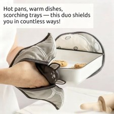 Bat Oven Mitts Pot Holders Set Heat Resistant Non Slip Kitchen Oven Gloves