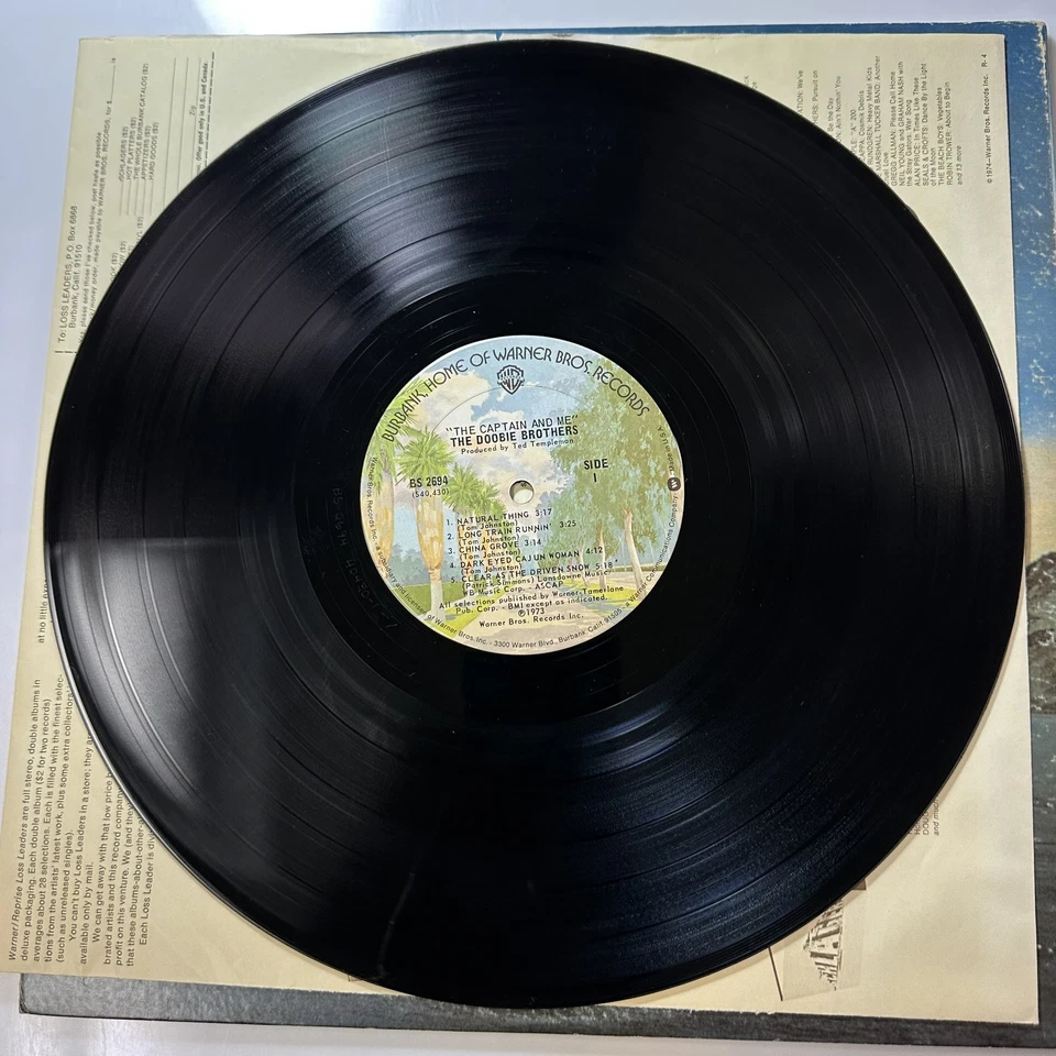 The Captain And Me Record Vinyl The Doobie Brothers Warner Bros 2694 VTG Press - Image 4 of 4