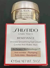 2026+ SHISEIDO BENEFIANCE Wrinkle Smoothing EYE Cream 0.5oz/15 ml Lift Ultimune