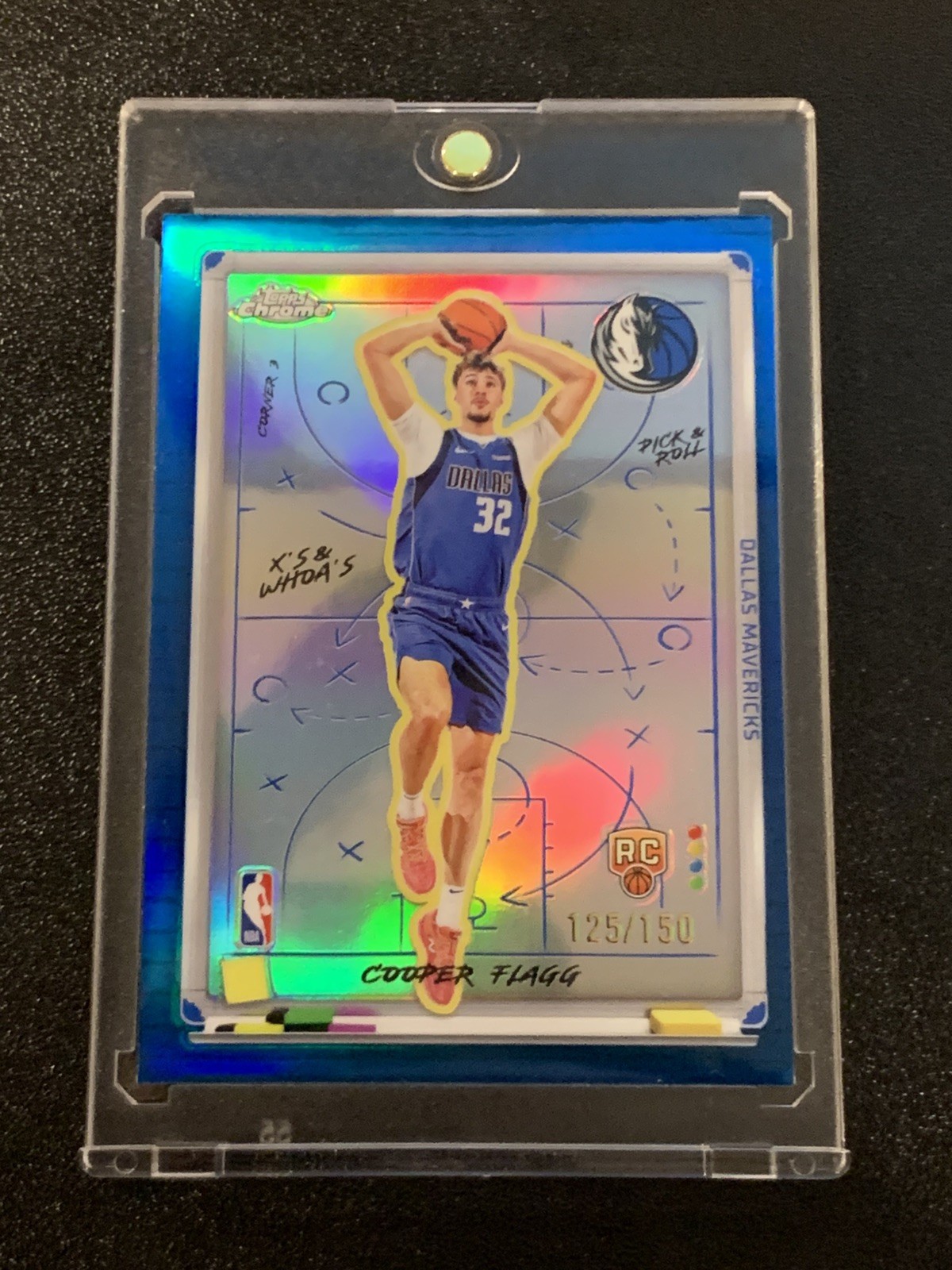 2025-26 Topps Chrome Cooper Flagg Blue X’s And Whoa’s XW-8 125/150 COLOR MATCH