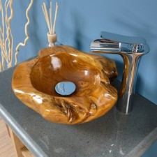 Lavabo da appoggio lavabo in legno circa 30 cm verniciato bagno ospiti wc piacere soggiorno