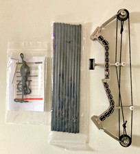 NEW ARCHERY SET Mini Compound Bow 10  Stainless Steel 10 ARROW LOT Shooting Gift