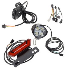 Kit Lumière LED Ebike 24V à 48V Interrupteur Feu Arrière Phare pour Vélo Él