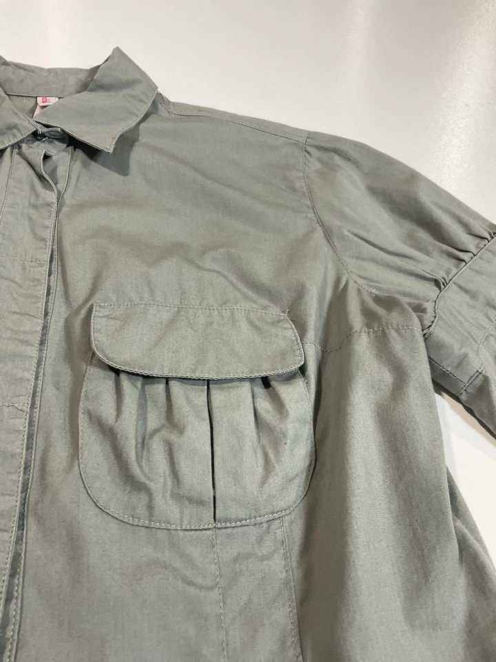 Vintage Xhilaration Ruffled Button Up Sz S Office Core Y2K - Image 2 of 4