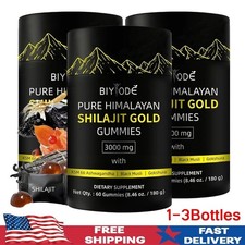 Himalayan Shilajit GOLD Gummies, Organic, Extremely Potent 3000 mg, Fulvic Acid